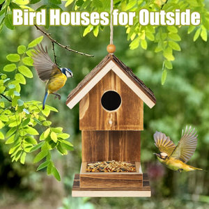 Millwood Pines Bird Houses For Outside Hanging Bird House Feeder For